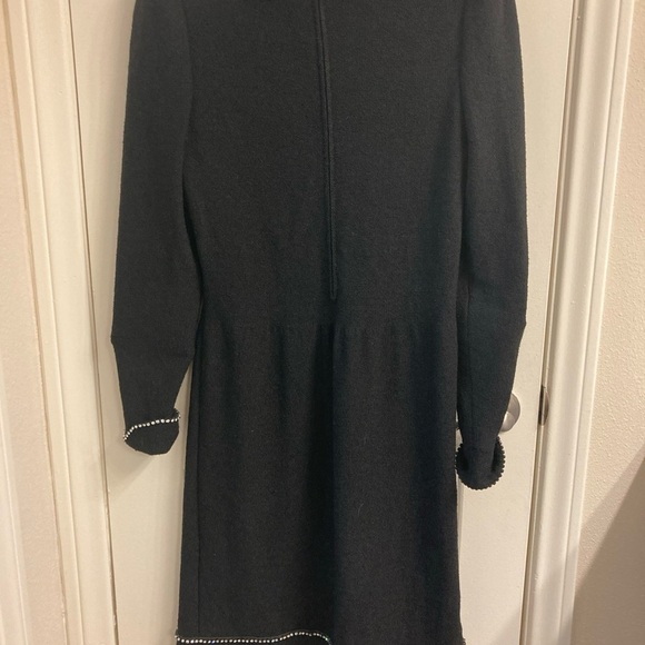 Vintage Adolfo, Saks Fifth Avenue, black knit rhinestone dress - Picture 7 of 7